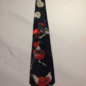 Vintage FloRence & K Inc Artsy Chicken Men's Tie